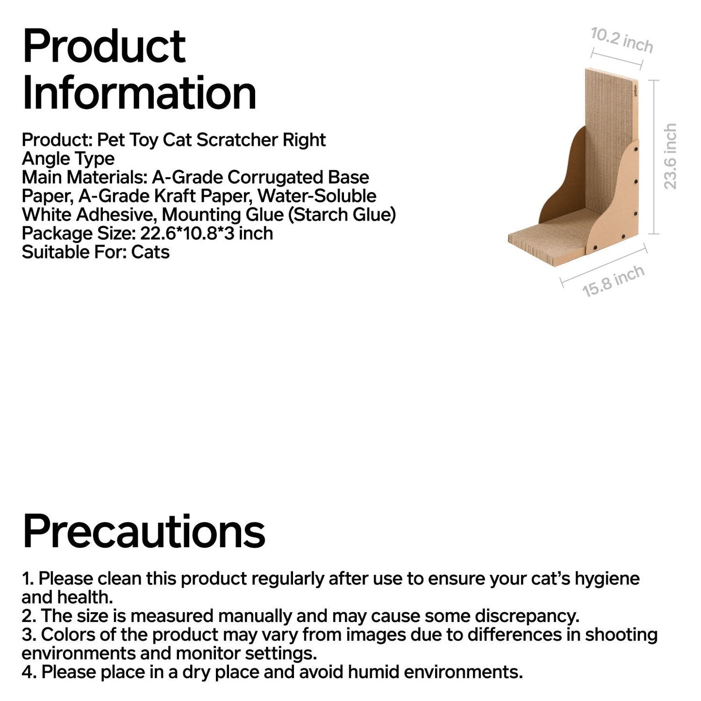 pidan L-Shape Cat Scratcher-Fussy Cat