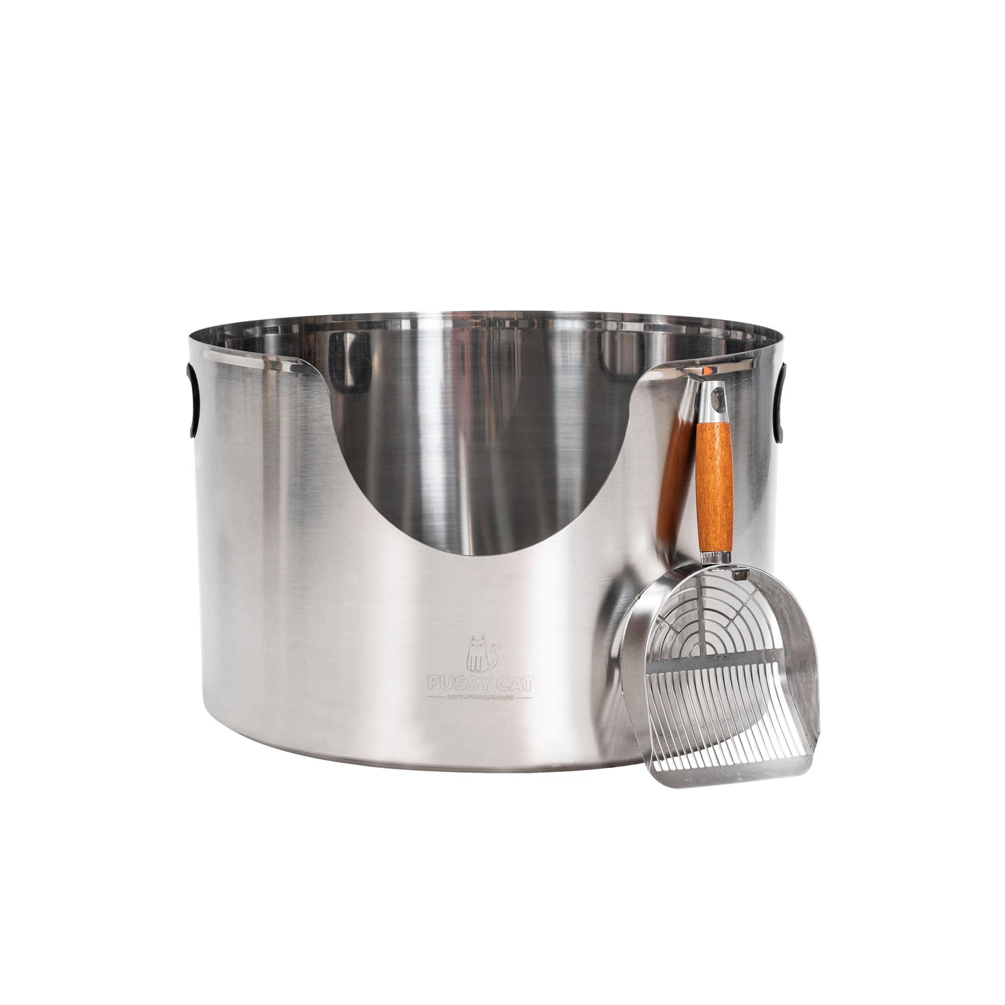 Fussy Cat Round Stainless Steel Litter Box