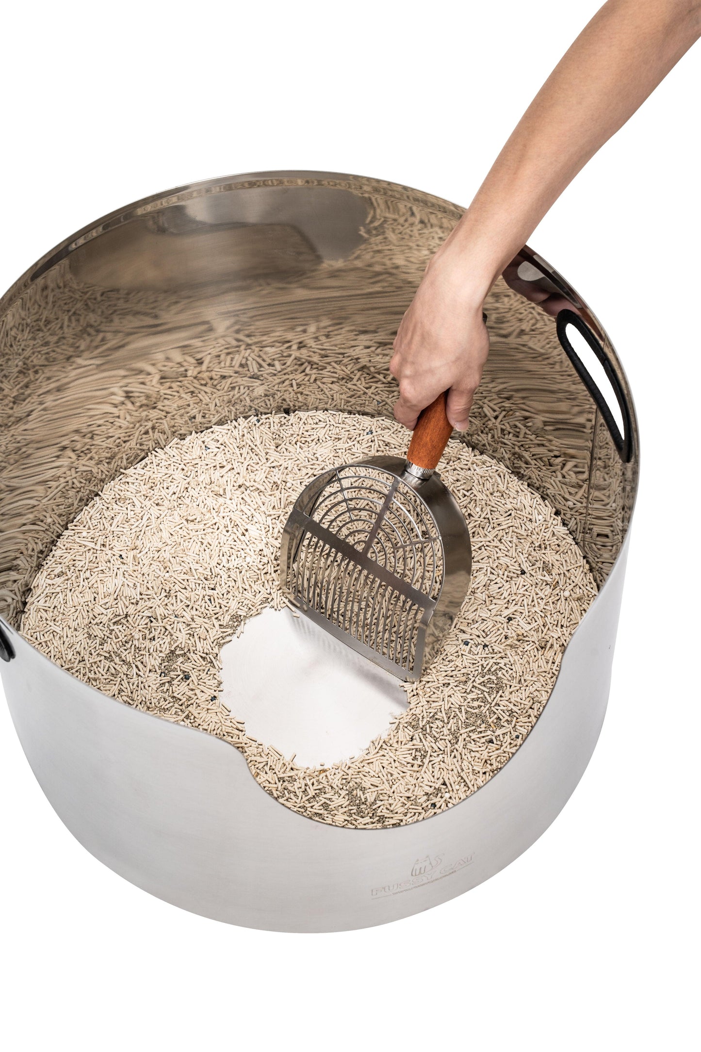 Fussy Cat Round Stainless Steel Litter Box