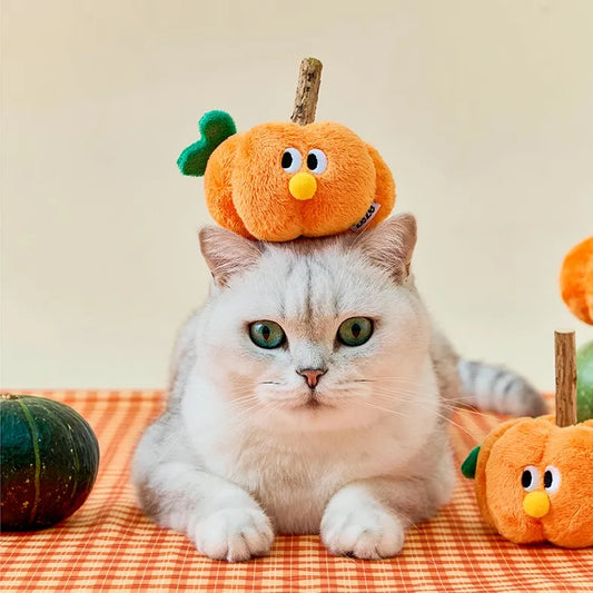 ZEZE Pumpkin Cat Toy with Silvervine Chew Stick – Crinkle Plush