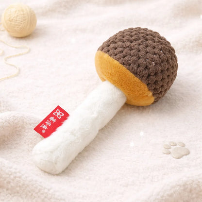 Cat Chew Mushroom Toy with Silvervine & Catnip – Molar Cleaning Interactive Cat Toy (15cm)-Fussy Cat