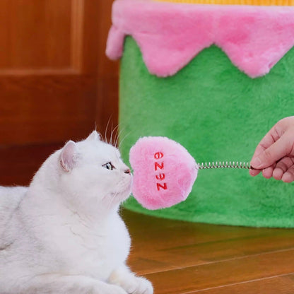 ZEZE Three-Layer Cream Cake Cat Tree – Plush Cat Tower, 110cm