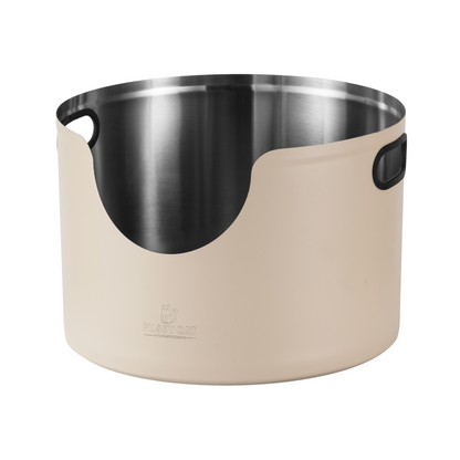 Fussy Cat Stainless Steel Round Cat Litter Box