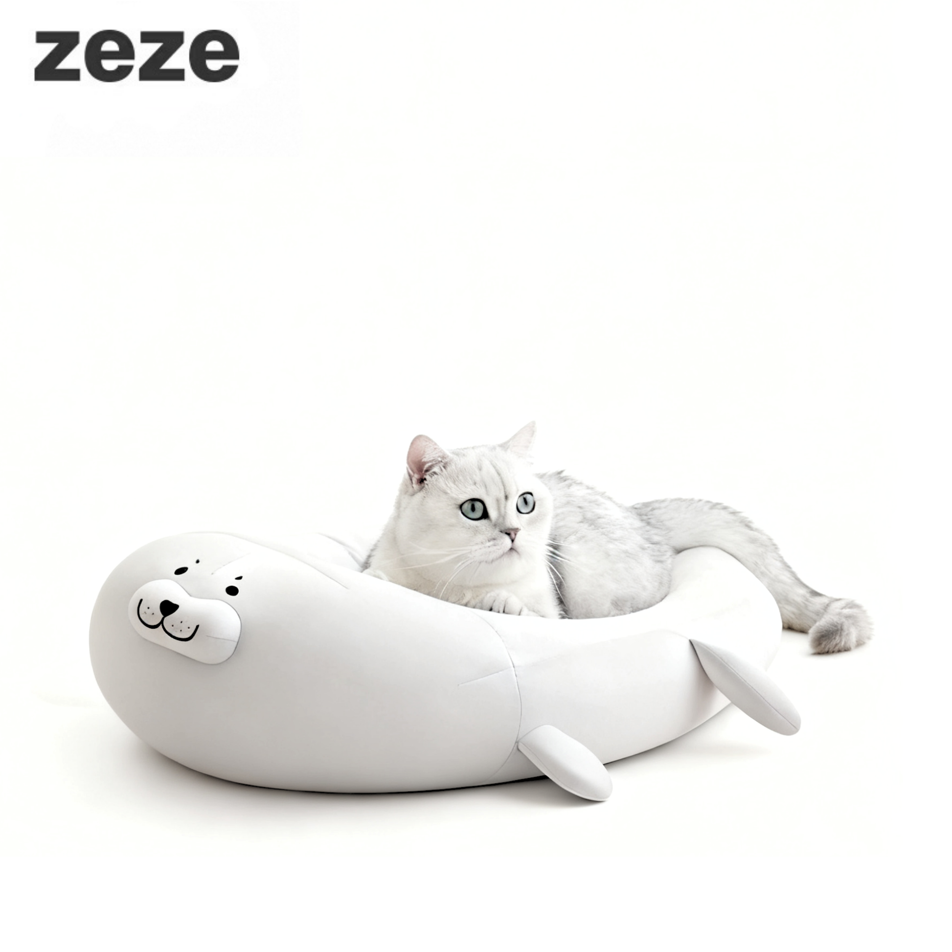 ZEZE cat bed (seal shape)-Fussy Cat