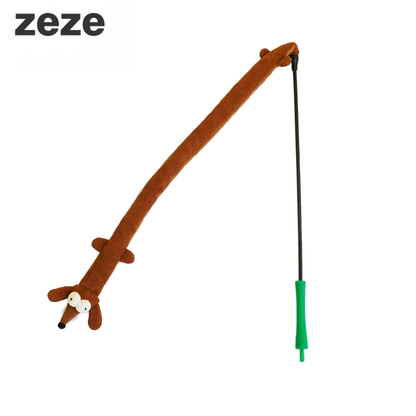 zeze Dachshund Dog Teaser Wand for Cats-Fussy Cat