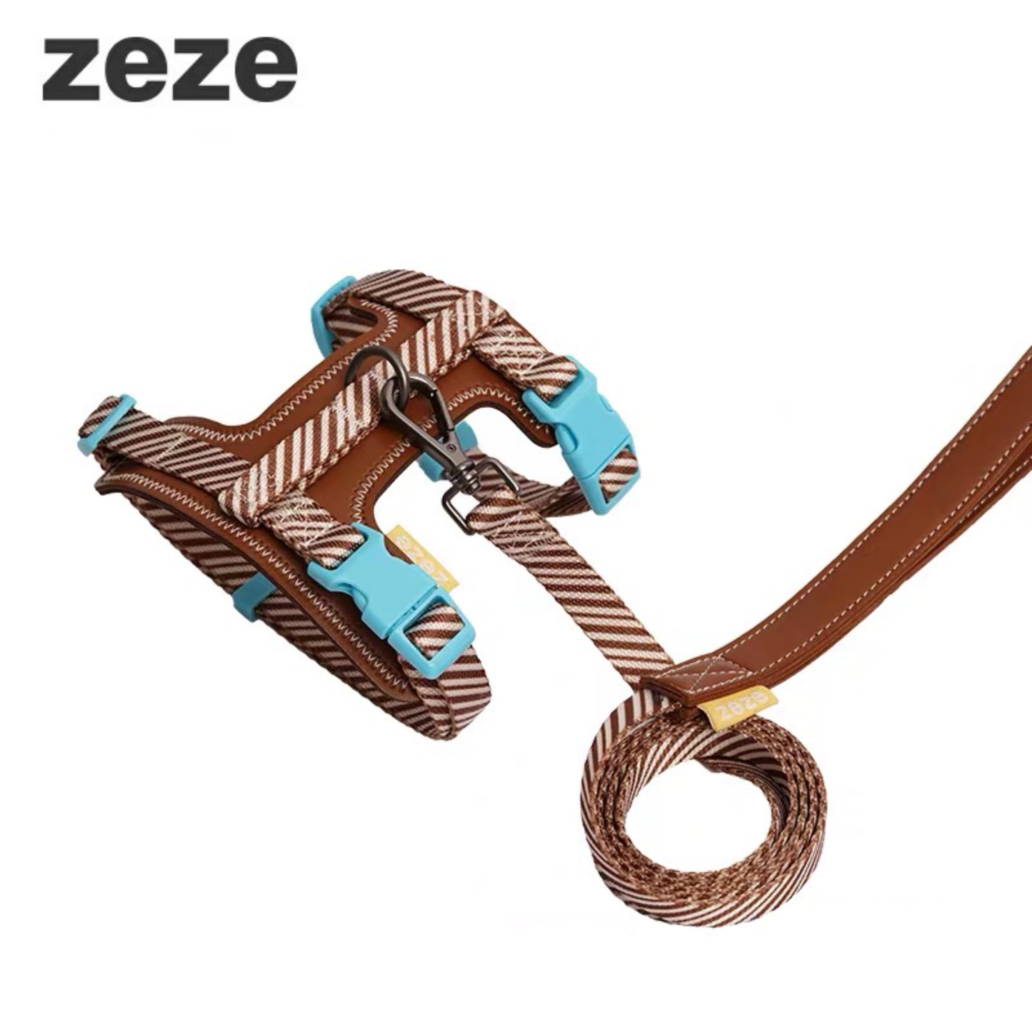 zeze Pet Leash & Harness Set-Fussy Cat