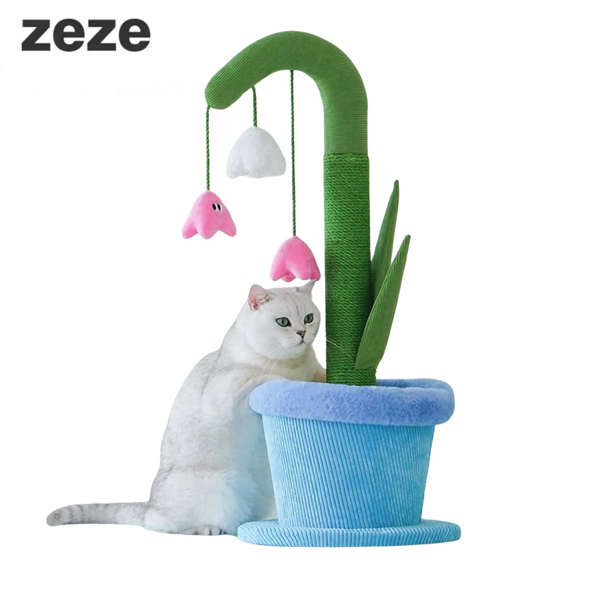 ZEZE Lily Cat Scratcher – Flower-Shaped Scratching Post