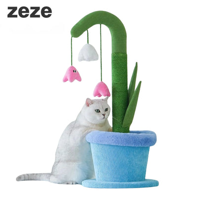 ZEZE Lily Cat Scratcher – Flower-Shaped Scratching Post