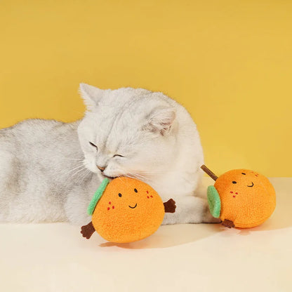 zeze Lucky Orange Cat Toy — Plush Orange with Silvervine Stick, Catnip & Valerian