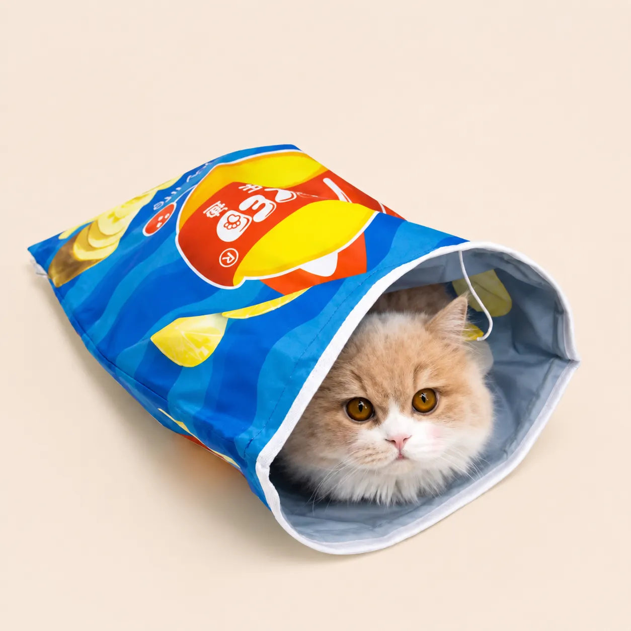 Interactive Cat Tunnel Drill Bag Toy – Collapsible Crinkle Sleeping Bag for Cats-Fussy Cat