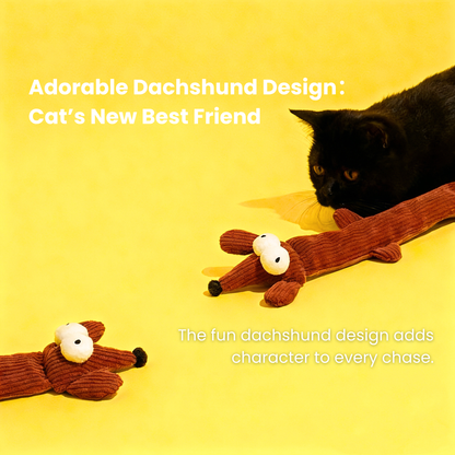 zeze Dachshund Dog Teaser Wand for Cats-Fussy Cat