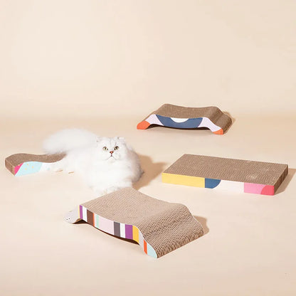 ZEZE Wave Cat Scratcher – Corrugated Cardboard Scratching Board, 44cm