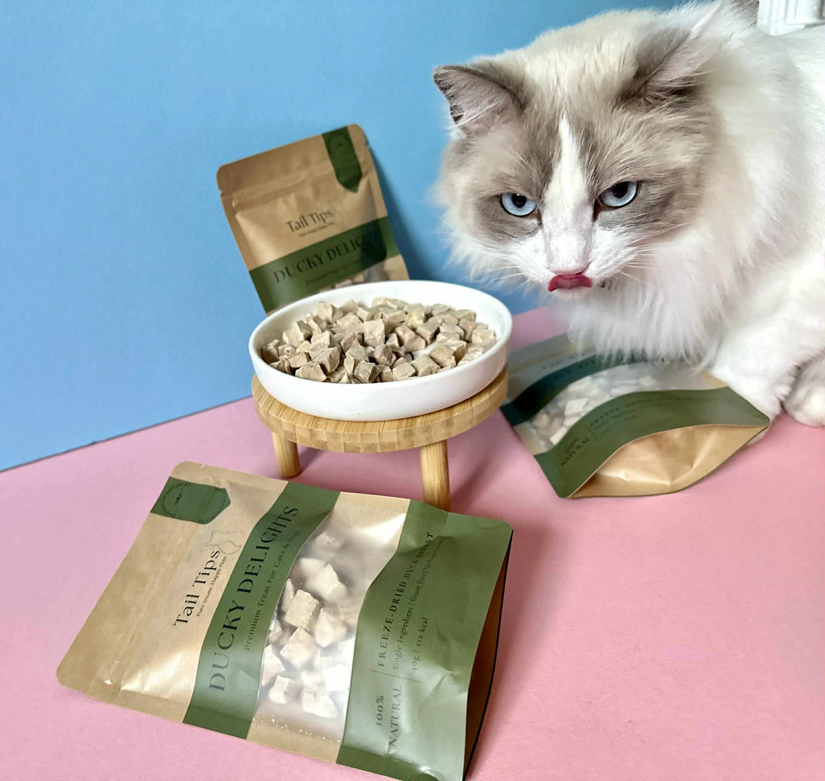 Ducky Delights - 100% Freeze-Dried Duck Treats | Novel Protein | 40g pack-Fussy Cat