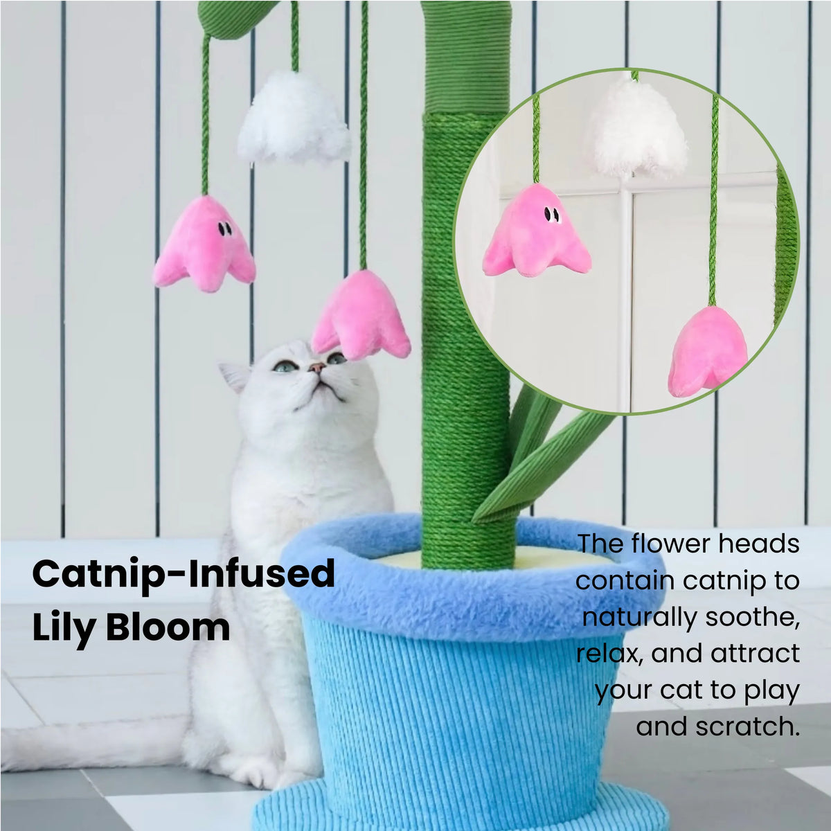 ZEZE Lily Cat Scratcher – Flower-Shaped Scratching Post