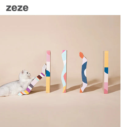 ZEZE Wave Cat Scratcher – Corrugated Cardboard Scratching Board, 44cm