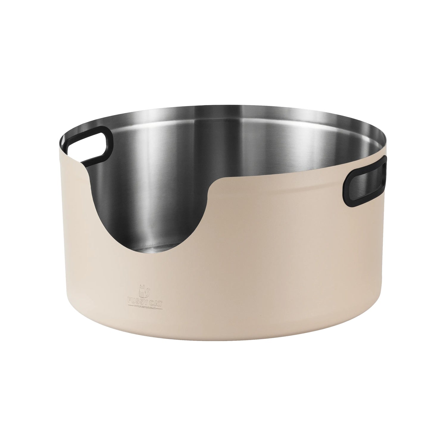 Fussy Cat XXL Jumbo Maine Coon Round Stainless Steel Cat Litter Box