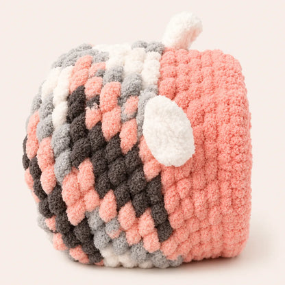 Luxury Handmade Chunky Knit Cat Cave Bed with Pom-Pom Toy-Fussy Cat