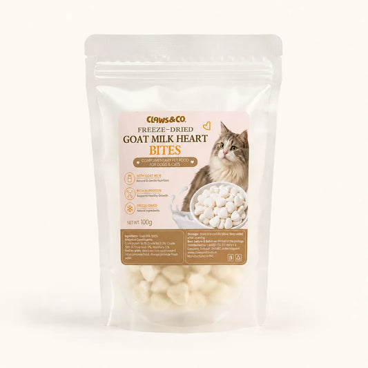 Freeze-Dried Goat's Milk Heart Treats for Cats  – 100g