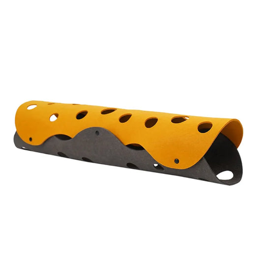 ZEZE Cheese Cat Play Tunnel – Orange Felt with Peek Holes