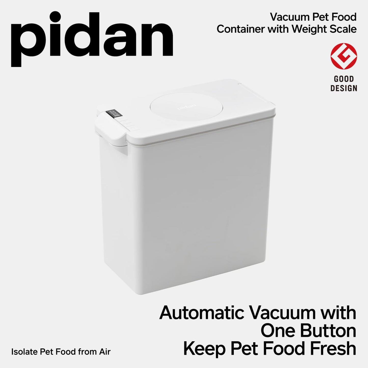 pidan 15L Vacuum Pet Food Storage with Scale-Fussy Cat