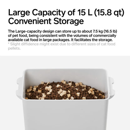 pidan 15L Vacuum Pet Food Storage with Scale-Fussy Cat