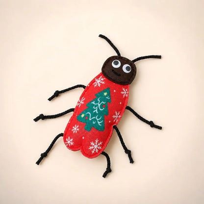 Soft Felt Cockroach Cat Toy with Catnip – Bite Resistant Interactive Indoor Chew Toy for Cats-Fussy Cat