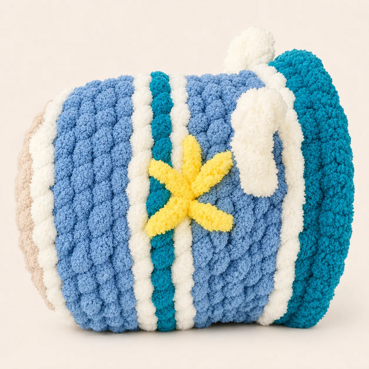 Luxury Handmade Chunky Knit Cat Cave Bed with Pom-Pom Toy-Fussy Cat