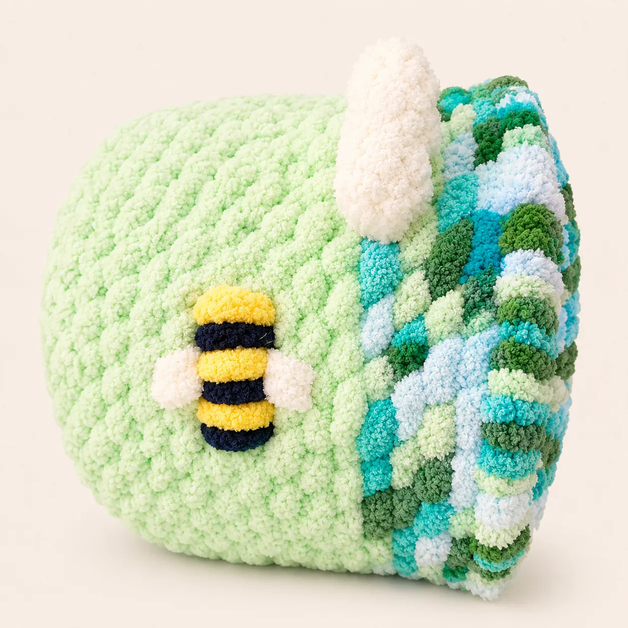 Luxury Handmade Chunky Knit Cat Cave Bed with Pom-Pom Toy-Fussy Cat