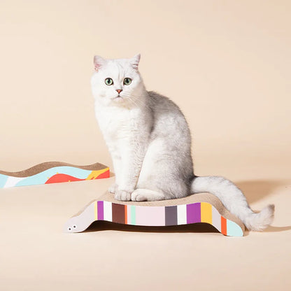 ZEZE Wave Cat Scratcher – Corrugated Cardboard Scratching Board, 44cm