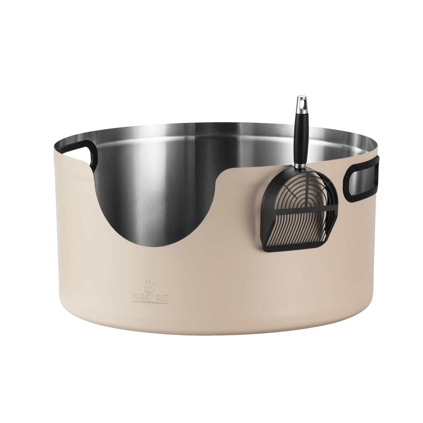 Fussy Cat XXL Jumbo Maine Coon Round Stainless Steel Cat Litter Box