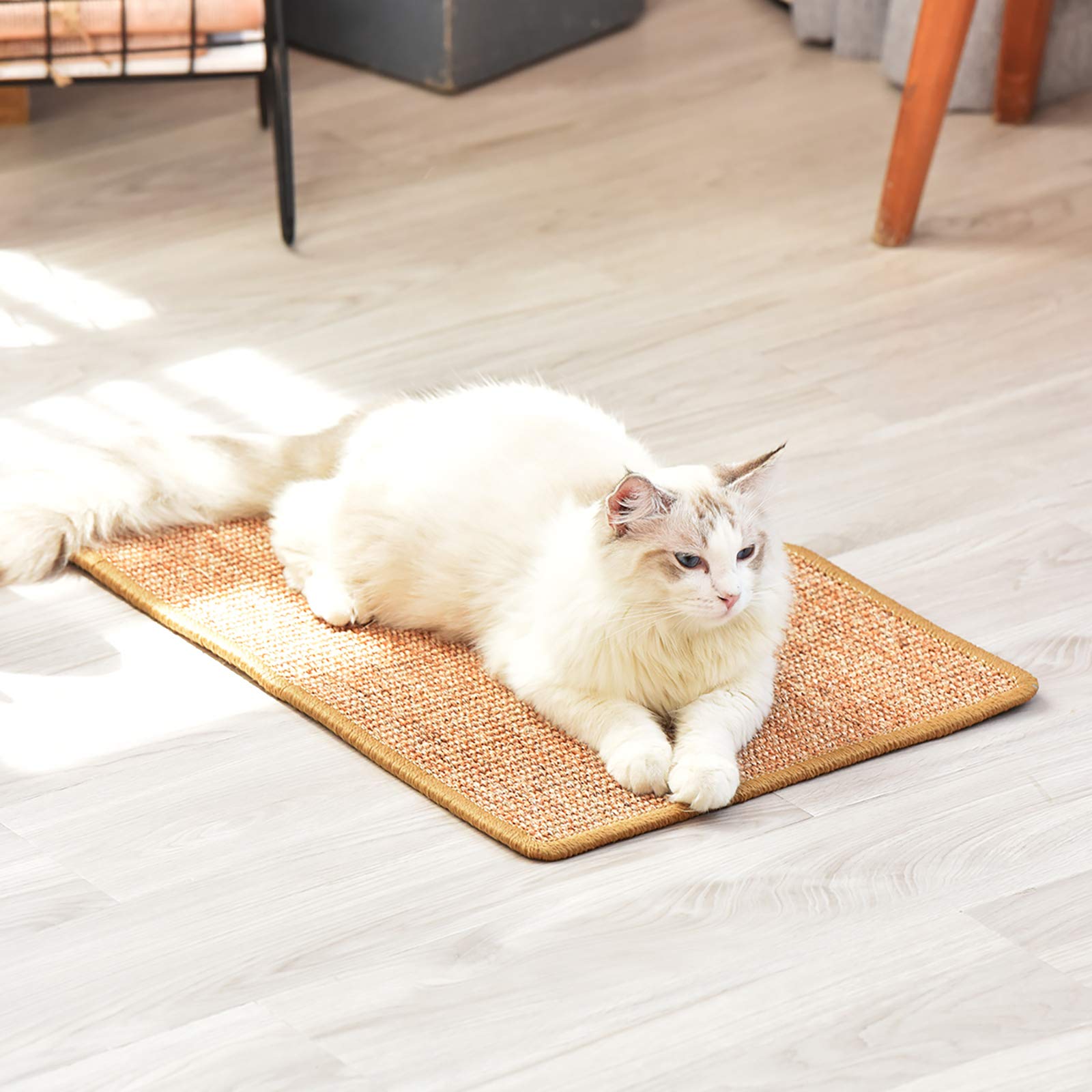 Fukumaru Natural Sisal Cat Scratching Mat, Medium 60 x 40 cm-Fussy Cat