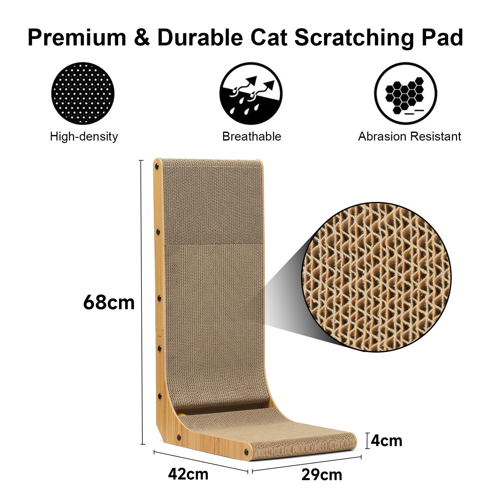 Fukumaru L-Shaped Cat Scratcher, Large-Fussy Cat