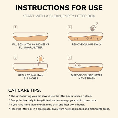 FUKUMARU Cassava Cat Litter 10.8 kg (4 packs)-Fussy Cat