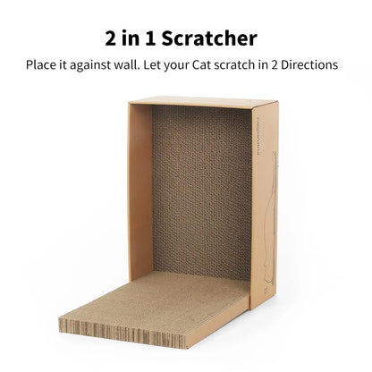Fukumaru Cat Scratcher Box with 5 Reversible Cardboard Refill Pads — 2-in-1 Scratch Pad & Lounger (40 x 28 cm) (Copy)-Fussy Cat