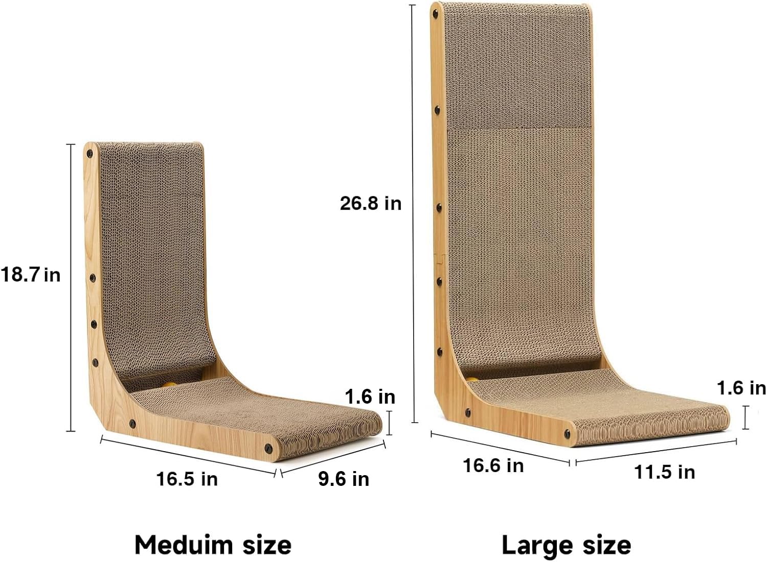 Fukumaru L-Shaped Cat Scratcher, Small-Fussy Cat