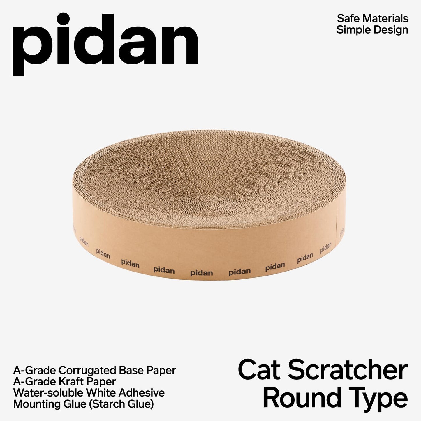 pidan Round Cardboard Box Cat Scratcher Bed