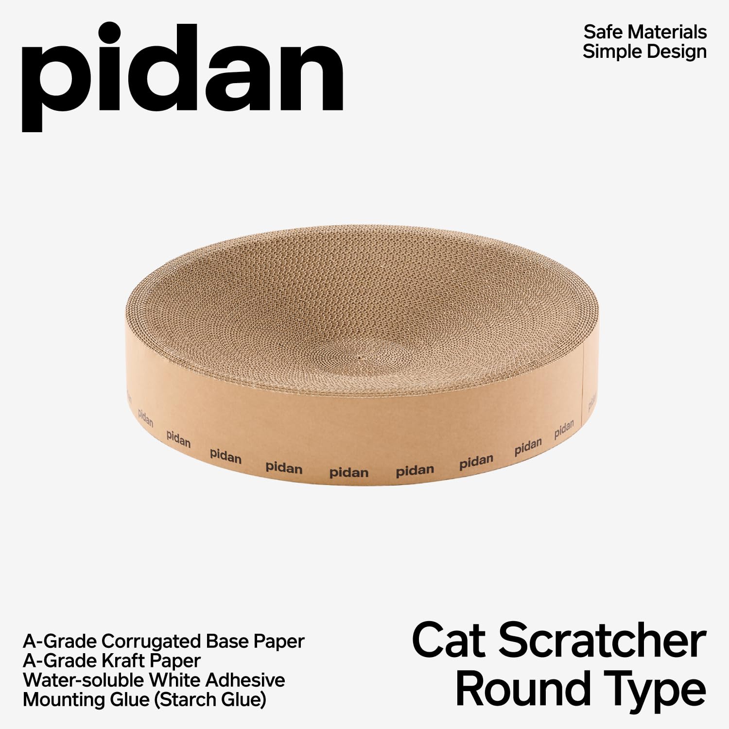 pidan Round Cardboard Box Cat Scratcher Bed