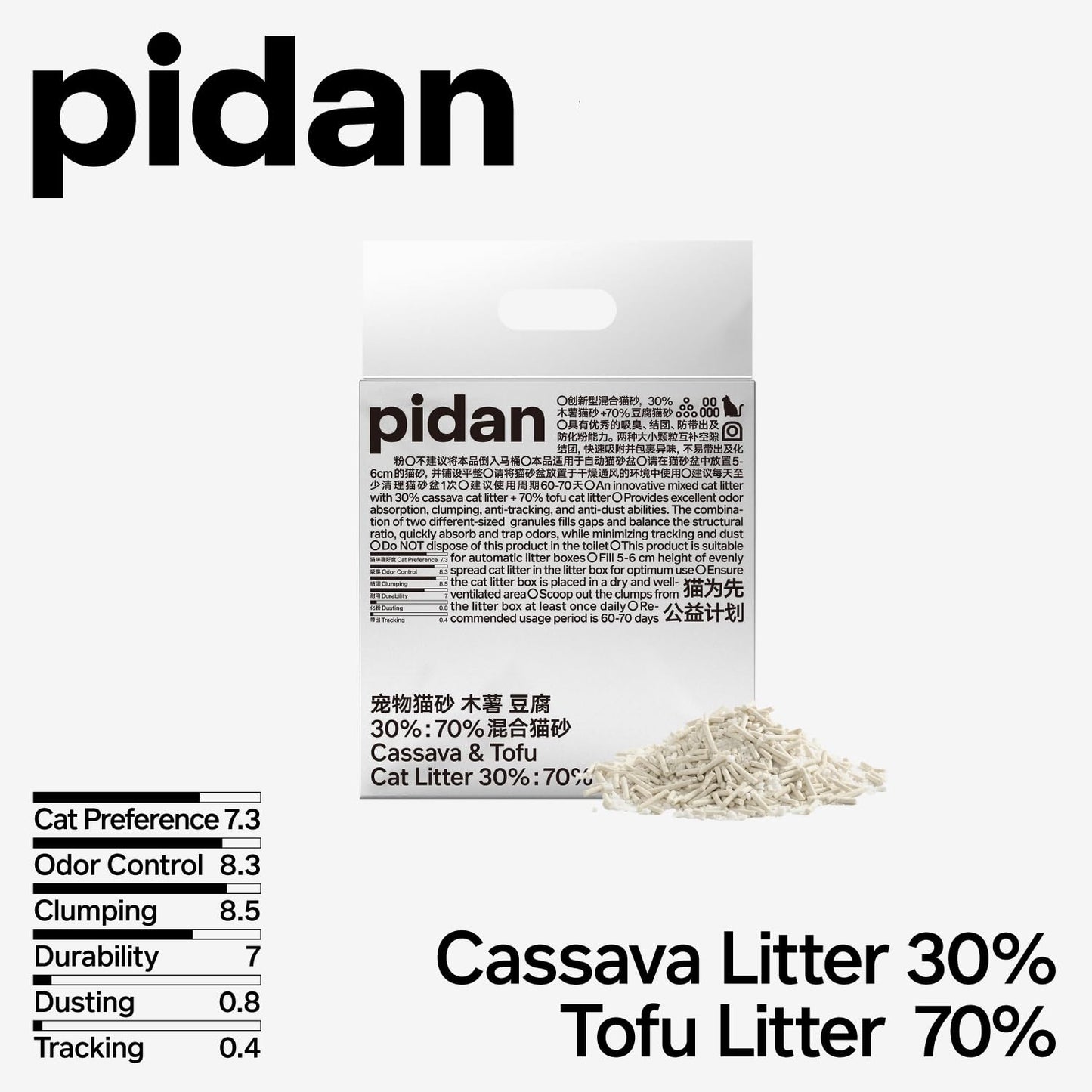 pidan Cassava & Tofu Clumping Cat Litter