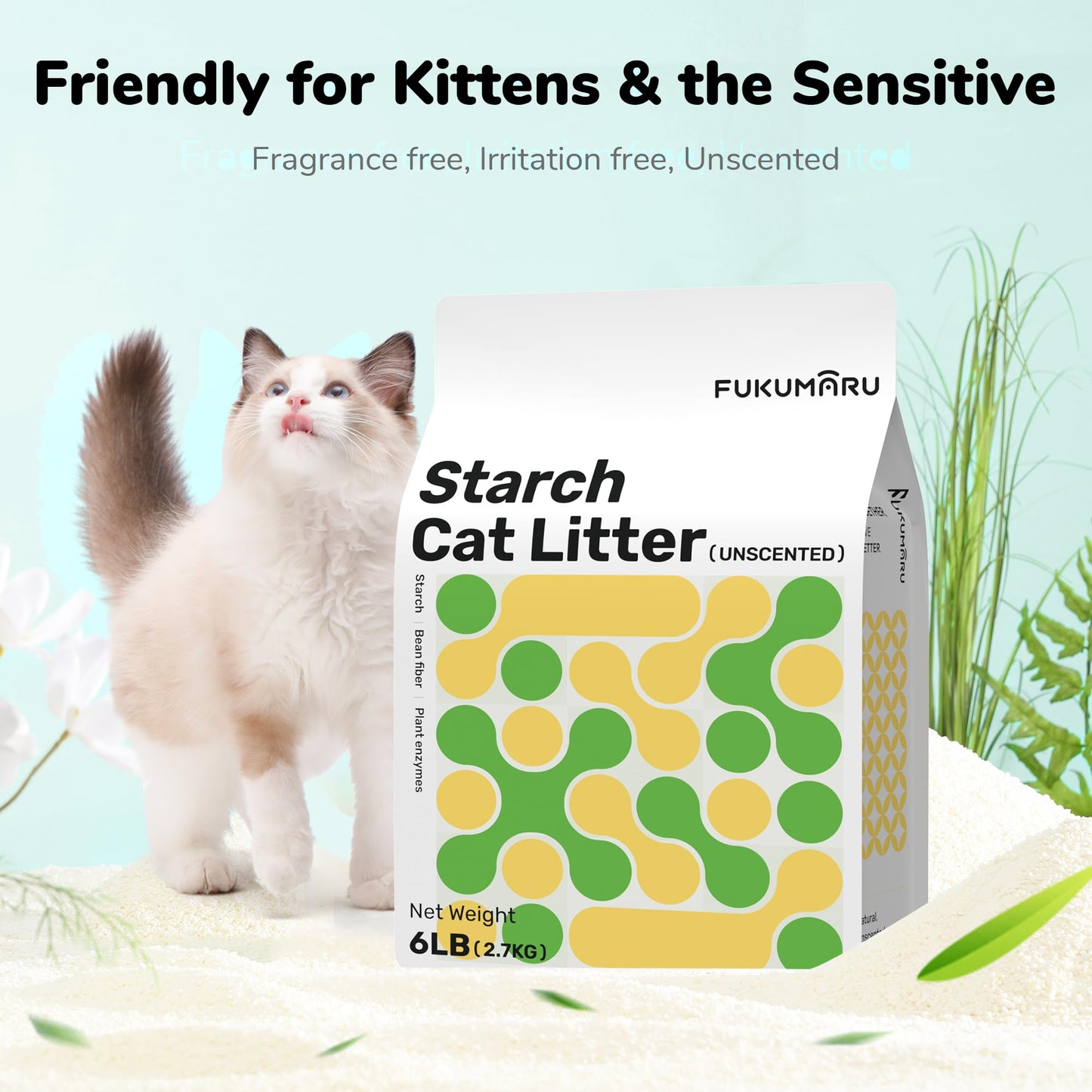 FUKUMARU Cassava Cat Litter 10.8 kg (4 packs)-Fussy Cat