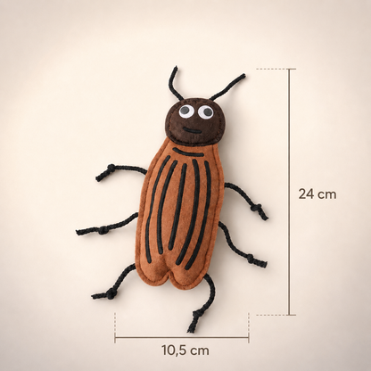 Soft Felt Cockroach Cat Toy with Catnip – Bite Resistant Interactive Indoor Chew Toy for Cats