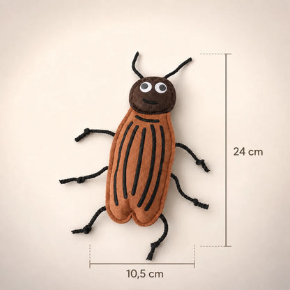 Soft Felt Cockroach Cat Toy with Catnip – Bite Resistant Interactive Indoor Chew Toy for Cats-Fussy Cat