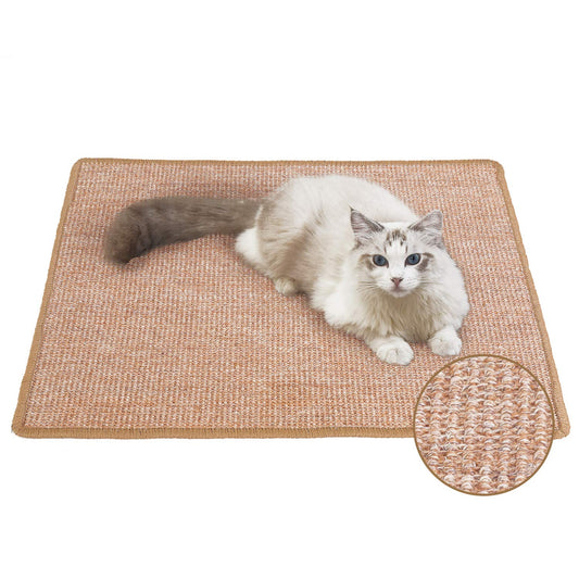 Fukumaru Natural Sisal Cat Scratching Mat, Large 60 x 80 cm-Fussy Cat