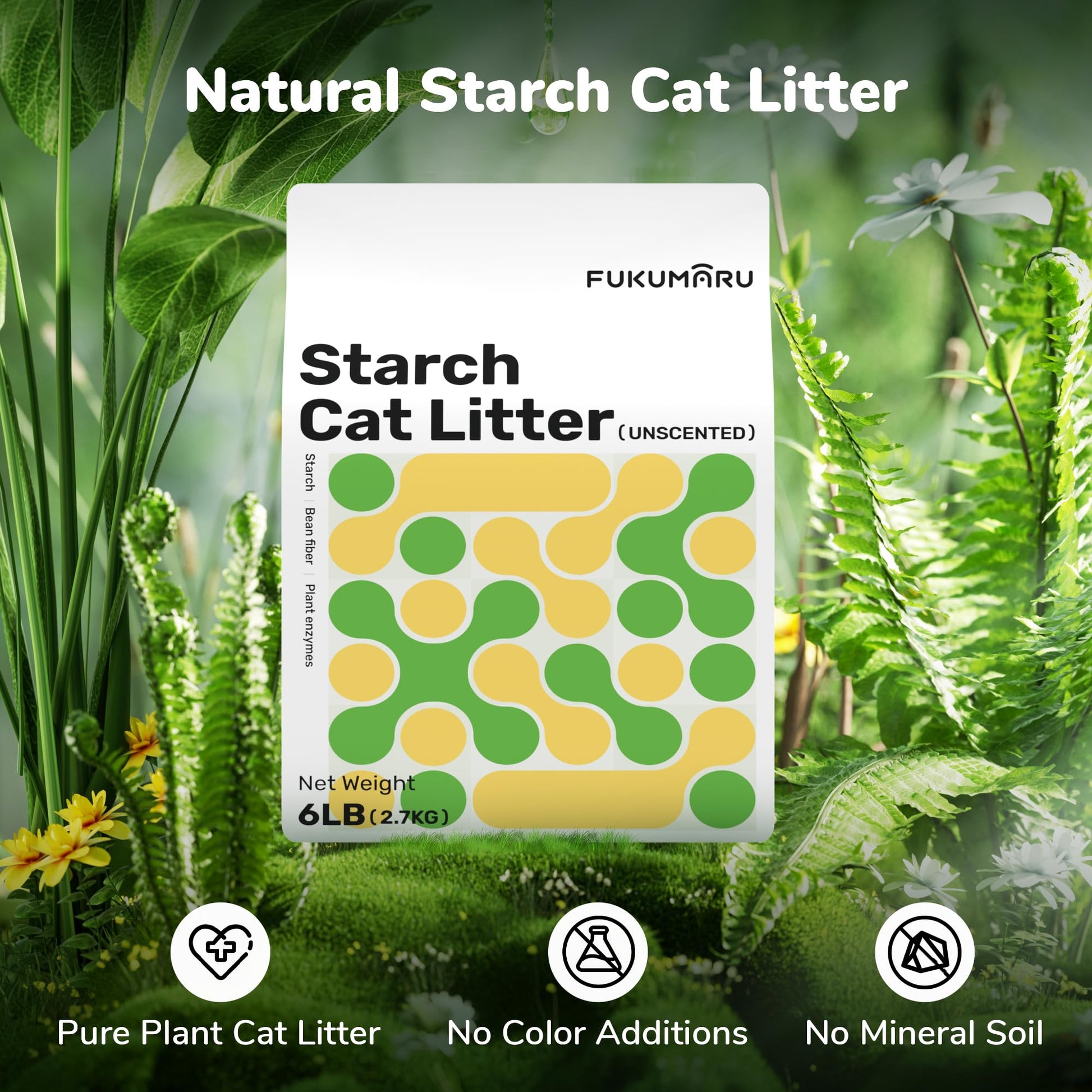 FUKUMARU Cassava Cat Litter 10.8 kg (4 packs)-Fussy Cat