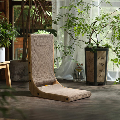 Fukumaru L-Shaped Cat Scratcher, Small-Fussy Cat