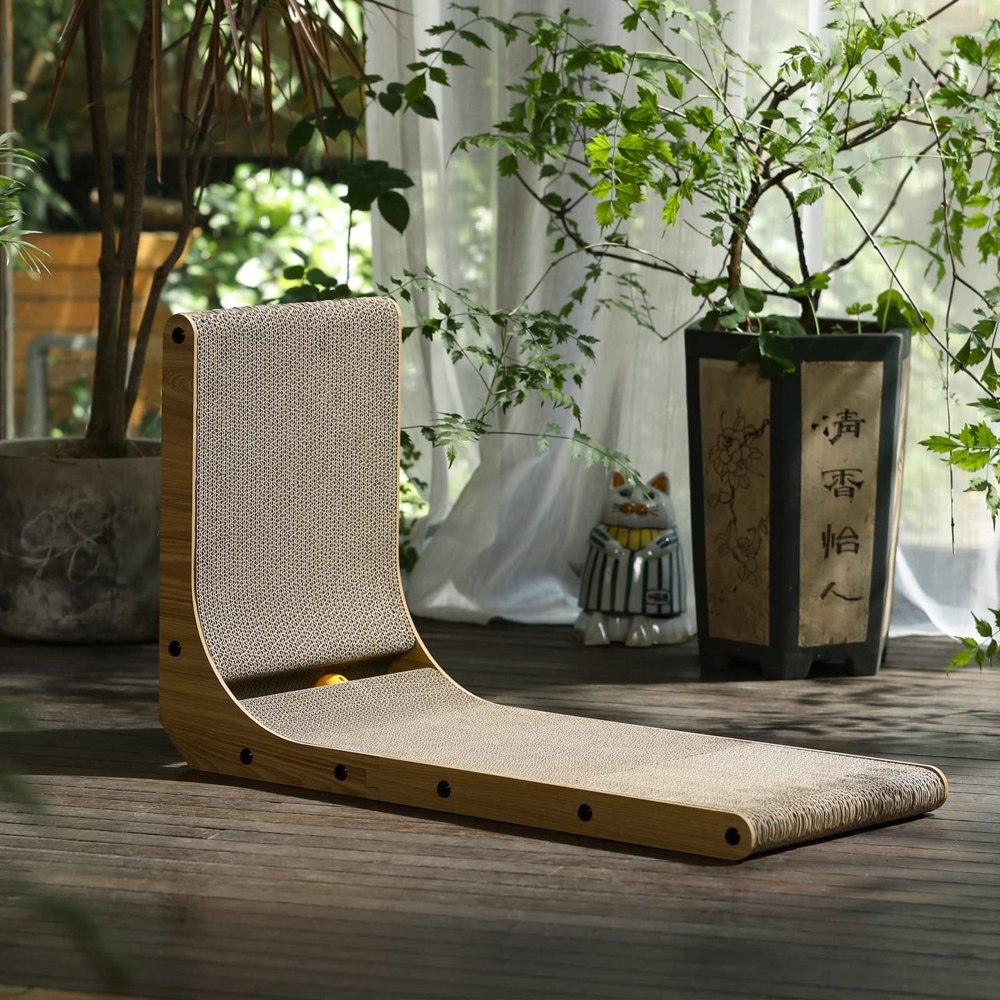 Fukumaru L-Shaped Cat Scratcher, Large-Fussy Cat