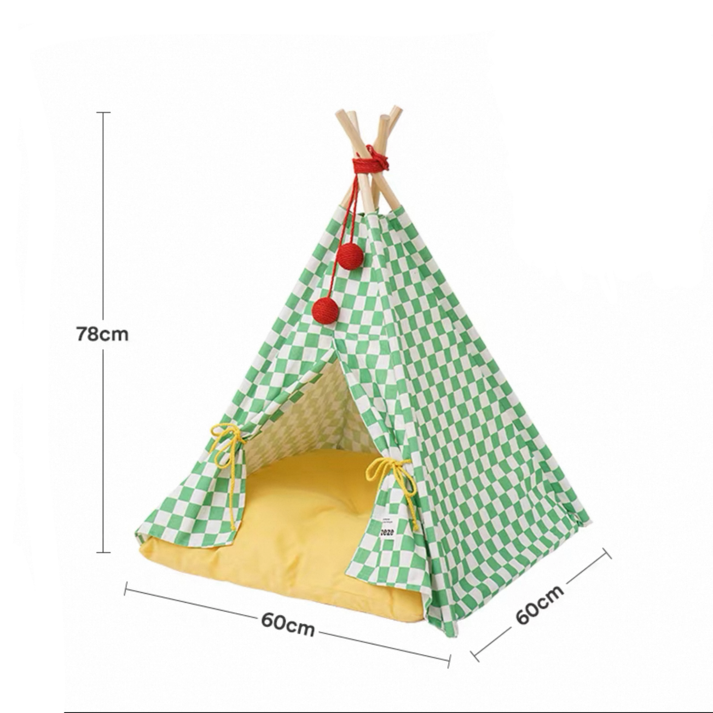 zeze Cat Camping Tent, Cotton Canvas & Solid Pine-Fussy Cat