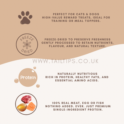 Clucky Filets - 100% Freeze-Dried Chicken Breast Treats | Pure & Natural | 4pcs pack