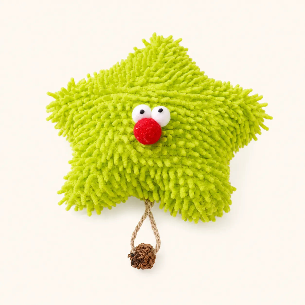 Green Starfish Catnip Cat Toy – Interactive Plush Star Shape | Soft & Durable Cat Toy for Kittens & Cats (14 cm)-Fussy Cat