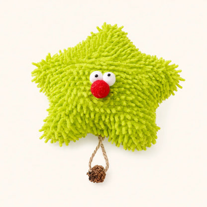 Green Starfish Catnip Cat Toy – Interactive Plush Star Shape | Soft & Durable Cat Toy for Kittens & Cats (14 cm)-Fussy Cat
