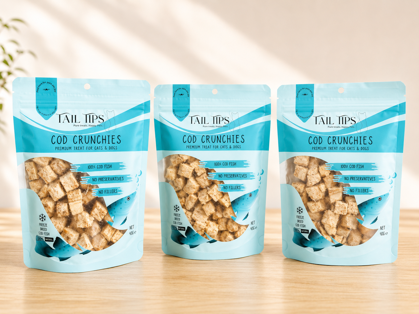 Cod Crunchies - 100% Freeze-Dried Cod Treats | Pure & Natural | 40g pack